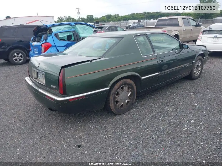 2001 Cadillac Eldorado Esc VIN: 1G6EL12Y01B107760 Lot: 42797121