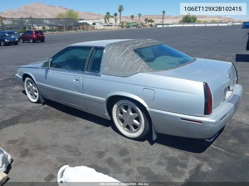 2002 Cadillac Eldorado Etc VIN: 1G6ET129X2B102415 Lot: 42188183