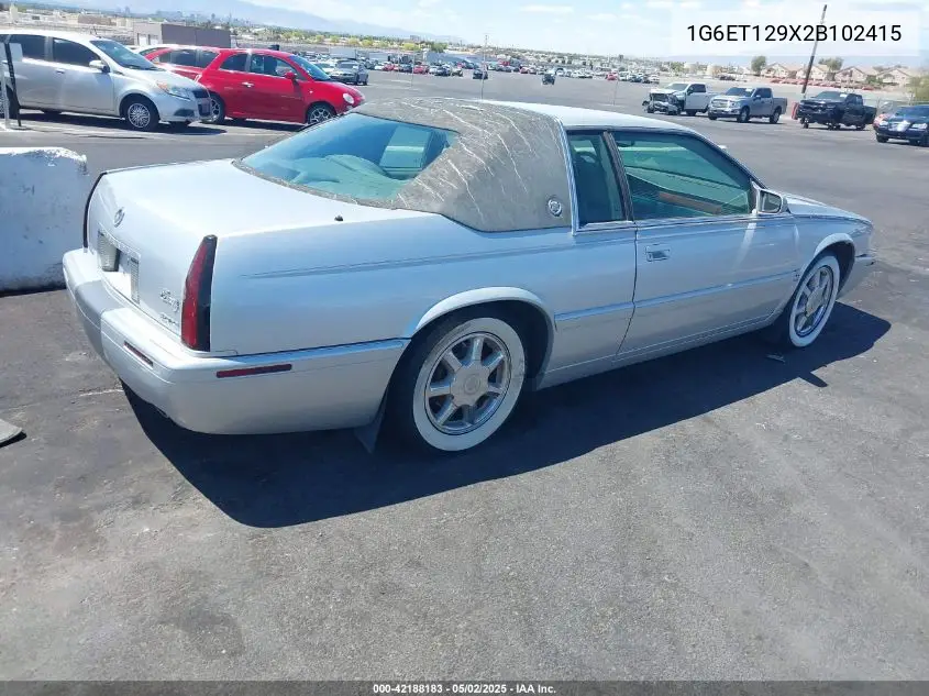 2002 Cadillac Eldorado Etc VIN: 1G6ET129X2B102415 Lot: 42188183