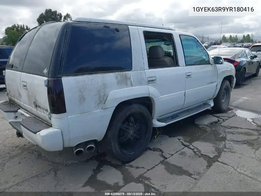 2000 Cadillac Escalade Standard VIN: 1GYEK63R9YR180416 Lot: 42200278