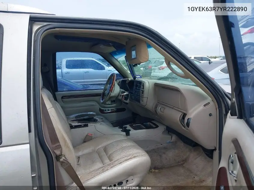2000 Cadillac Escalade Standard VIN: 1GYEK63R7YR222890 Lot: 42724746