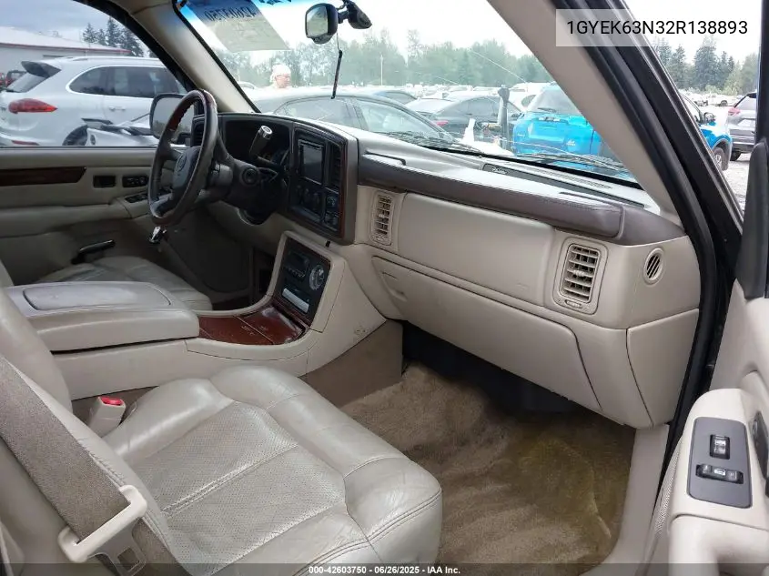 2002 Cadillac Escalade Standard VIN: 1GYEK63N32R138893 Lot: 42603750