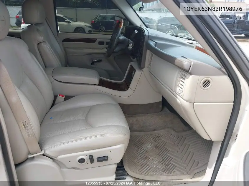 2003 Cadillac Escalade VIN: 1GYEK63N83R198976 Lot: 12055535
