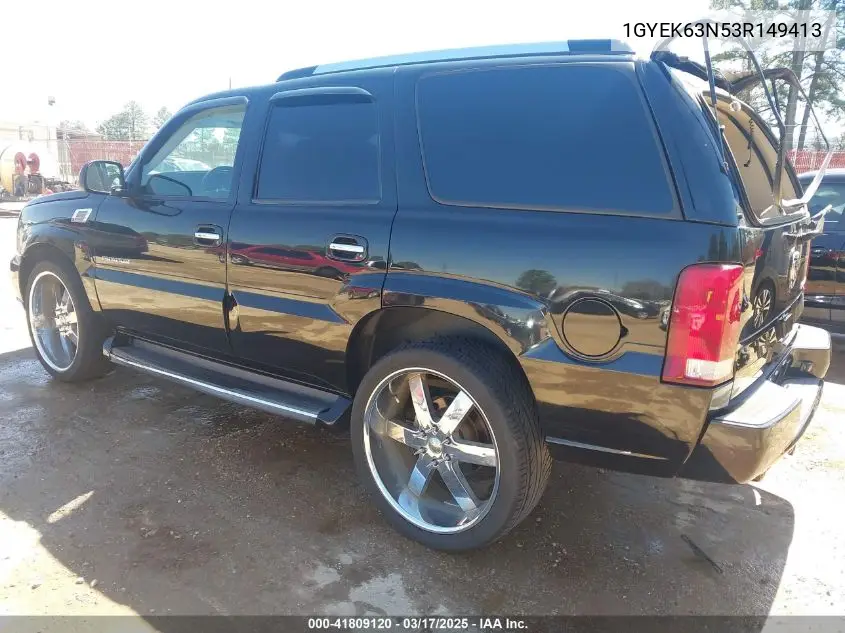 2003 Cadillac Escalade Standard VIN: 1GYEK63N53R149413 Lot: 41809120
