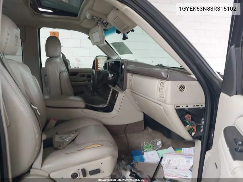 2003 Cadillac Escalade Standard VIN: 1GYEK63N83R315102 Lot: 42148828