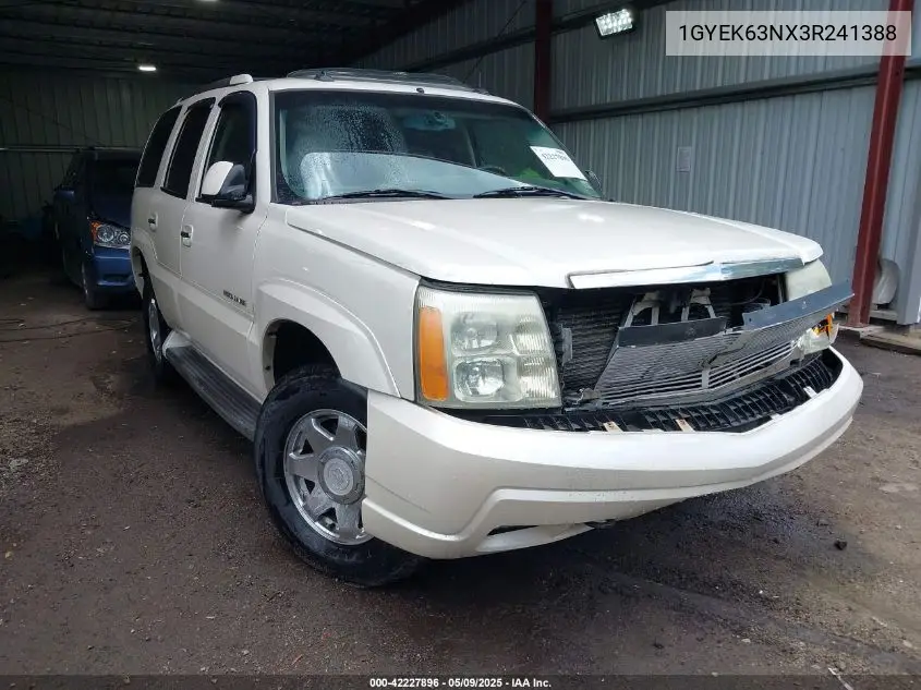 2003 Cadillac Escalade Standard VIN: 1GYEK63NX3R241388 Lot: 42227896