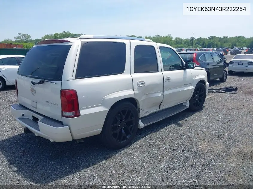 2003 Cadillac Escalade Standard VIN: 1GYEK63N43R222254 Lot: 42228127