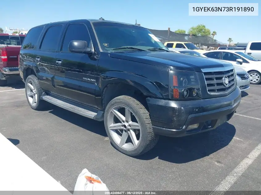 2003 Cadillac Escalade Standard VIN: 1GYEK63N73R191890 Lot: 42486477