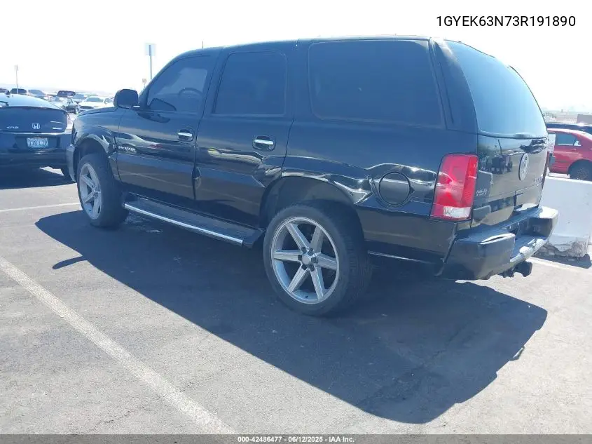 2003 Cadillac Escalade Standard VIN: 1GYEK63N73R191890 Lot: 42486477