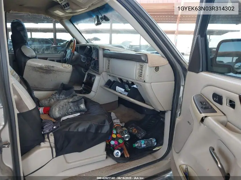 2003 Cadillac Escalade Standard VIN: 1GYEK63N03R314302 Lot: 42521140