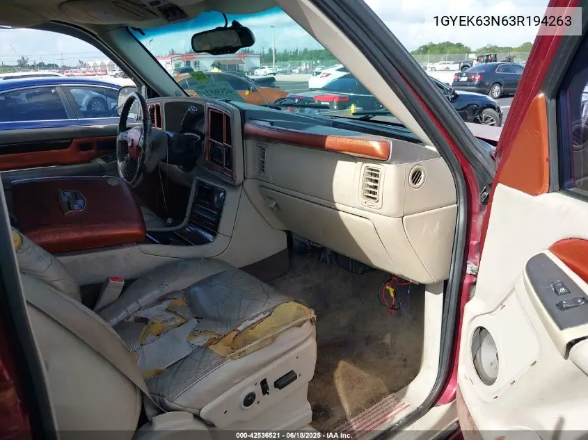 2003 Cadillac Escalade Standard VIN: 1GYEK63N63R194263 Lot: 42536521