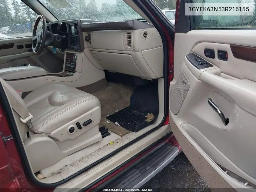 2003 Cadillac Escalade Standard VIN: 1GYEK63N53R216155 Lot: 42544954