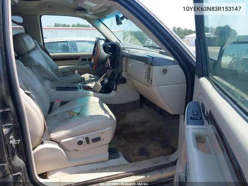 2003 Cadillac Escalade Standard VIN: 1GYEK63N83R153147 Lot: 42577699