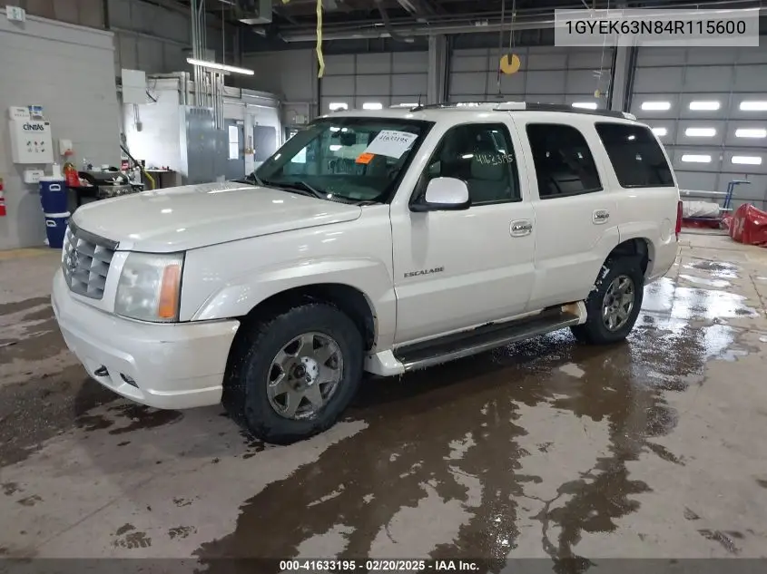 2004 Cadillac Escalade Standard VIN: 1GYEK63N84R115600 Lot: 41633195