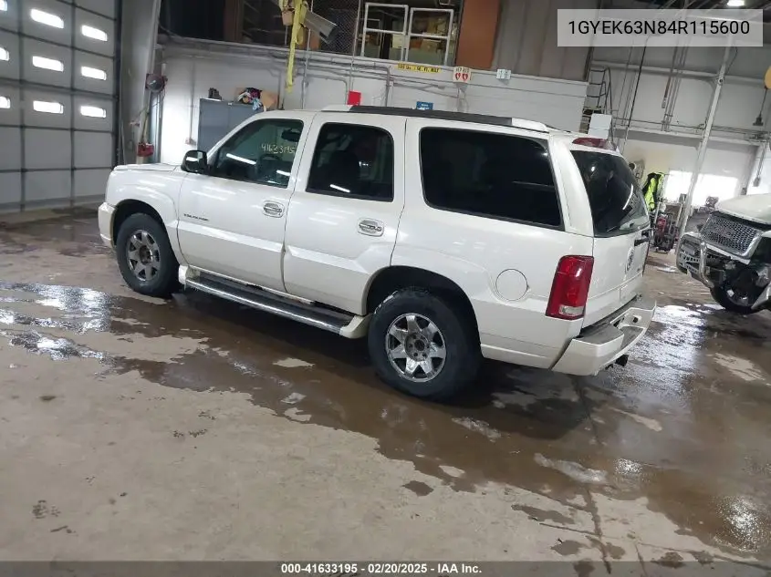 2004 Cadillac Escalade Standard VIN: 1GYEK63N84R115600 Lot: 41633195