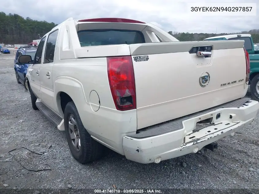 2004 Cadillac Escalade Ext Standard VIN: 3GYEK62N94G297857 Lot: 41740710