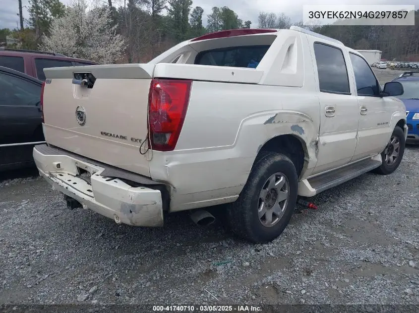 2004 Cadillac Escalade Ext Standard VIN: 3GYEK62N94G297857 Lot: 41740710