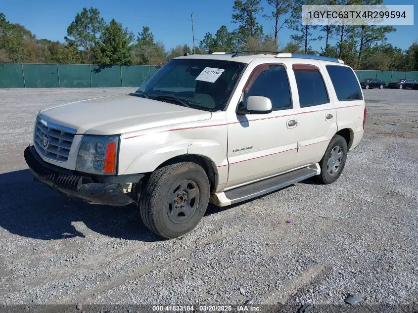 2004 Cadillac Escalade Standard VIN: 1GYEC63TX4R299594 Lot: 41833184