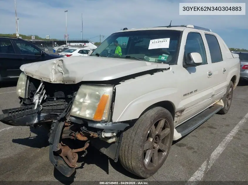 2004 Cadillac Escalade Ext Standard VIN: 3GYEK62N34G304883 Lot: 42149493