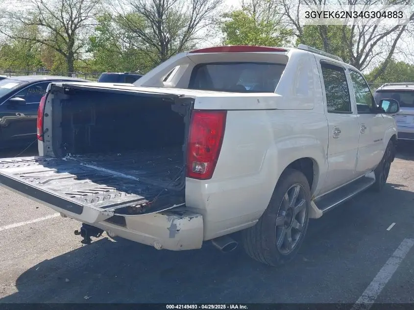 2004 Cadillac Escalade Ext Standard VIN: 3GYEK62N34G304883 Lot: 42149493