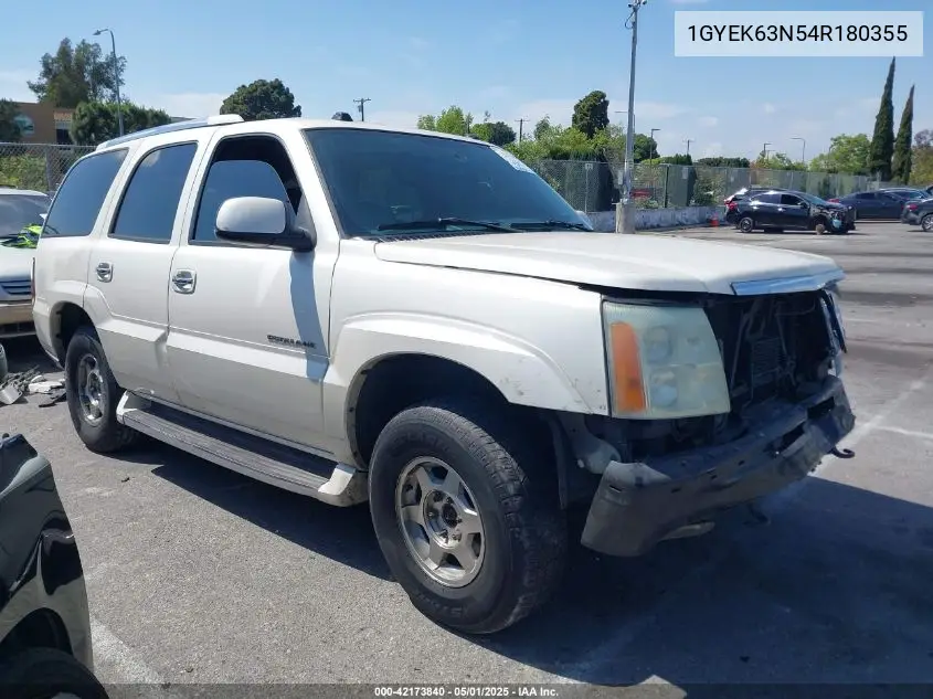 2004 Cadillac Escalade Standard VIN: 1GYEK63N54R180355 Lot: 42173840
