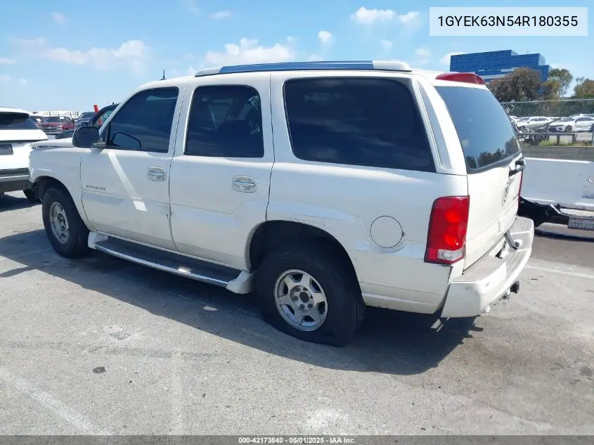 2004 Cadillac Escalade Standard VIN: 1GYEK63N54R180355 Lot: 42173840
