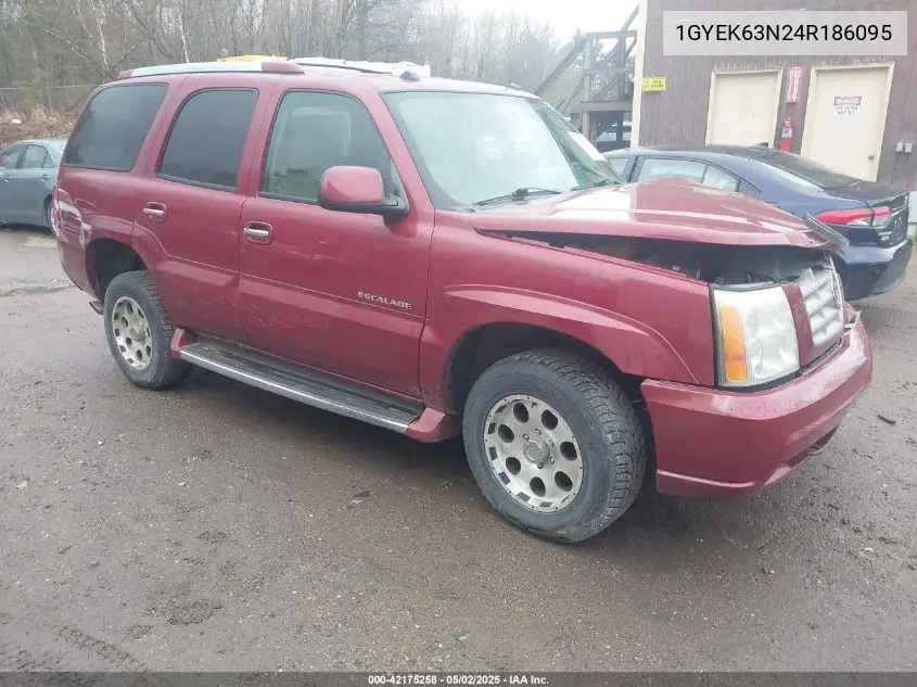 2004 Cadillac Escalade Standard VIN: 1GYEK63N24R186095 Lot: 42175258