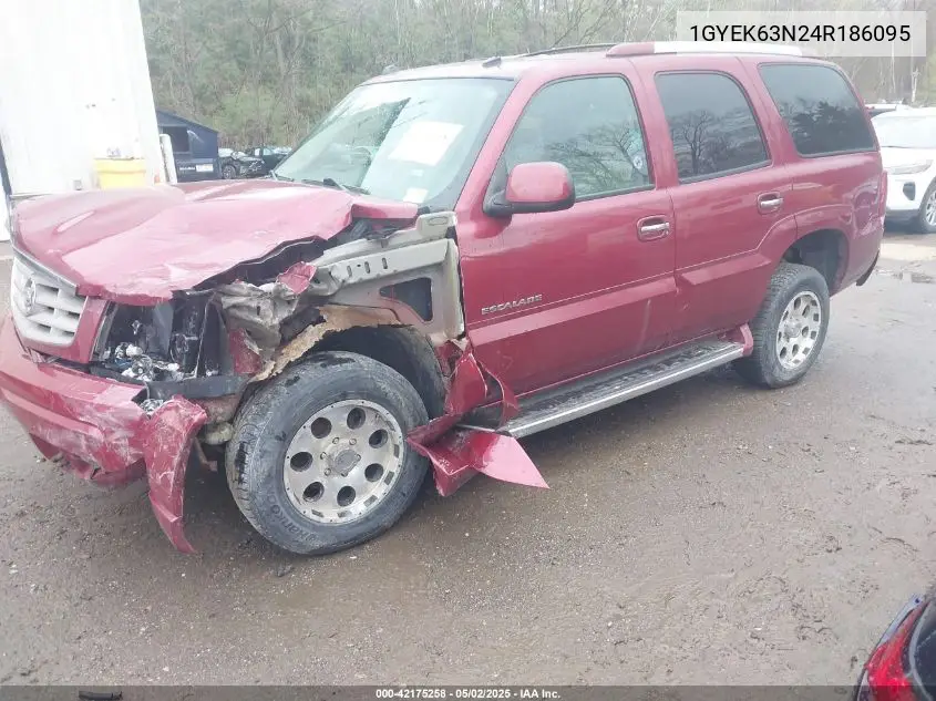 2004 Cadillac Escalade Standard VIN: 1GYEK63N24R186095 Lot: 42175258
