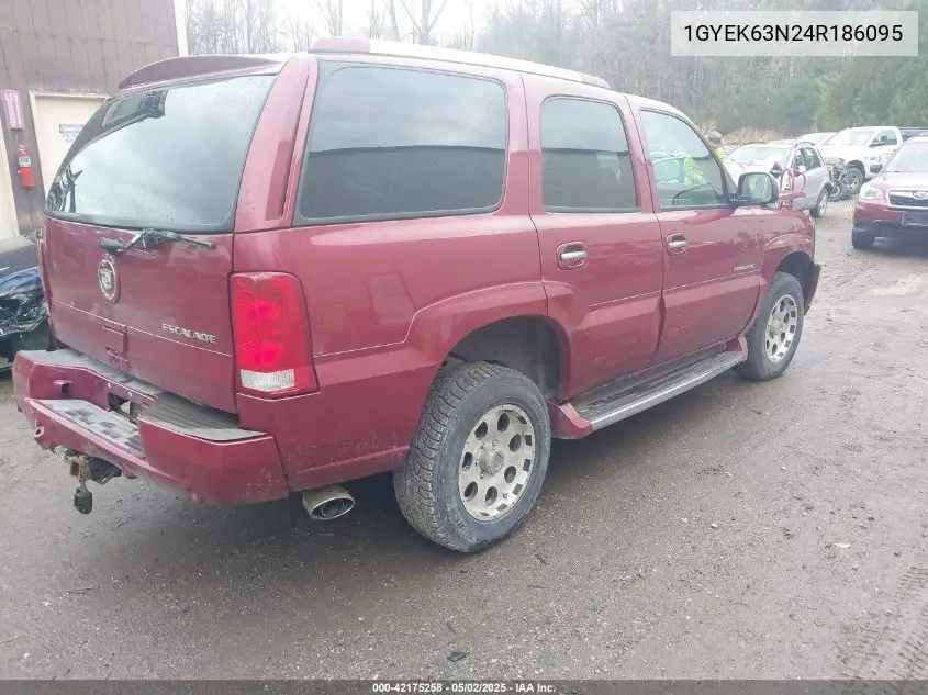 2004 Cadillac Escalade Standard VIN: 1GYEK63N24R186095 Lot: 42175258
