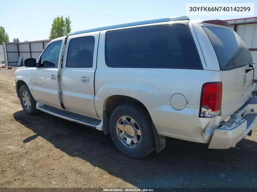 2004 Cadillac Escalade Esv Standard VIN: 3GYFK66N74G142299 Lot: 42188043
