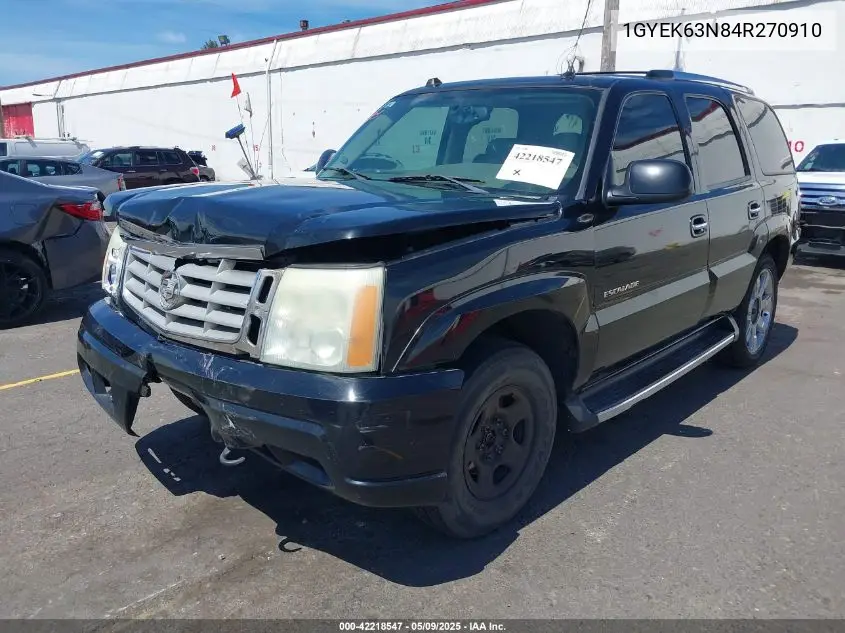 2004 Cadillac Escalade Standard VIN: 1GYEK63N84R270910 Lot: 42218547
