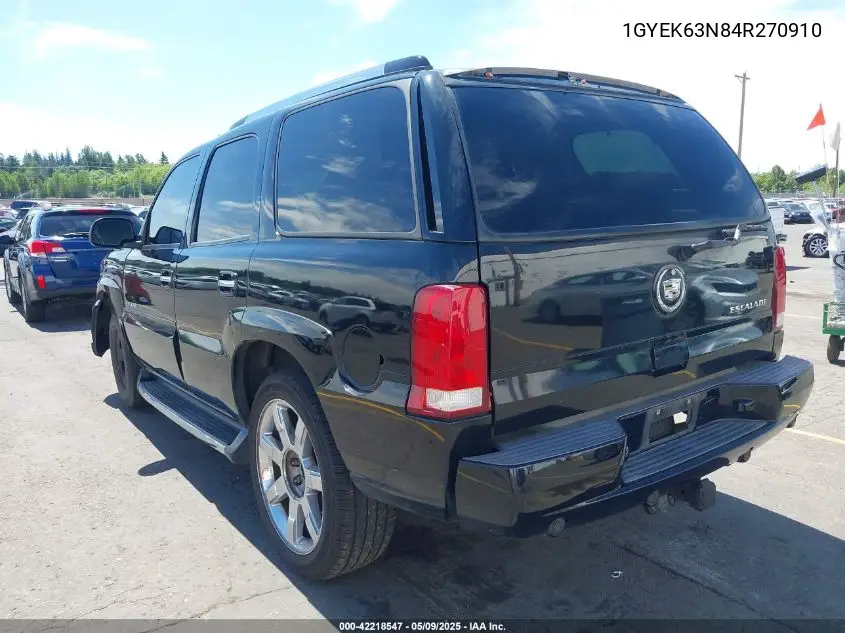 2004 Cadillac Escalade Standard VIN: 1GYEK63N84R270910 Lot: 42218547
