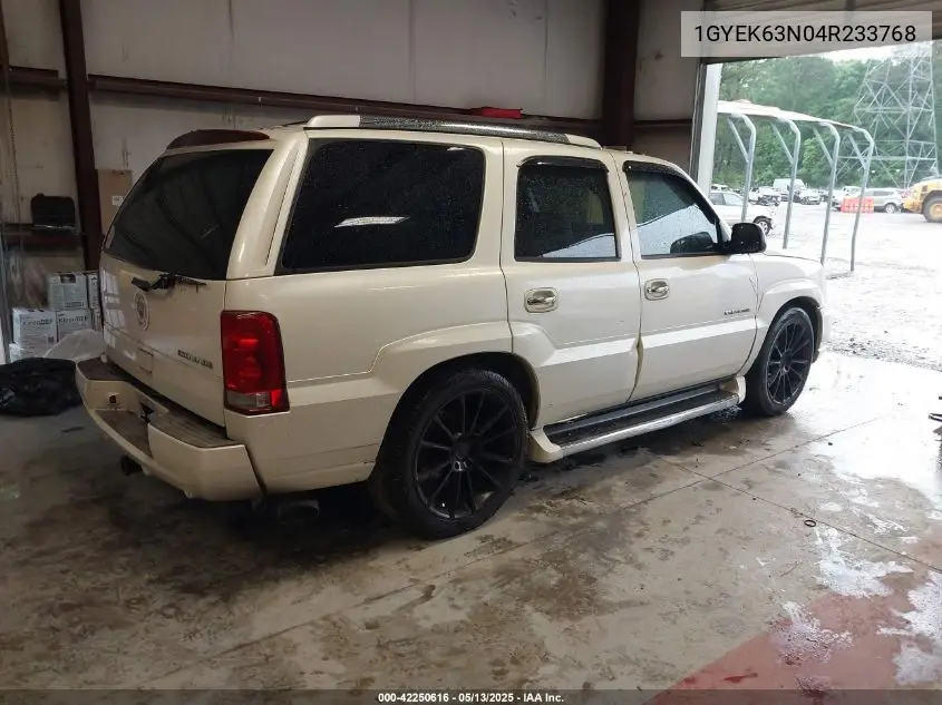 2004 Cadillac Escalade Standard VIN: 1GYEK63N04R233768 Lot: 42250616