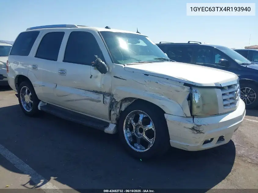 2004 Cadillac Escalade Standard VIN: 1GYEC63TX4R193940 Lot: 42482732