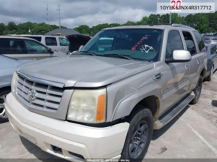 2004 Cadillac Escalade Standard VIN: 1GYEK63NX4R317712 Lot: 42490729