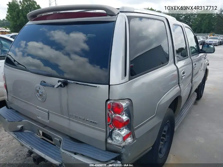 2004 Cadillac Escalade Standard VIN: 1GYEK63NX4R317712 Lot: 42490729
