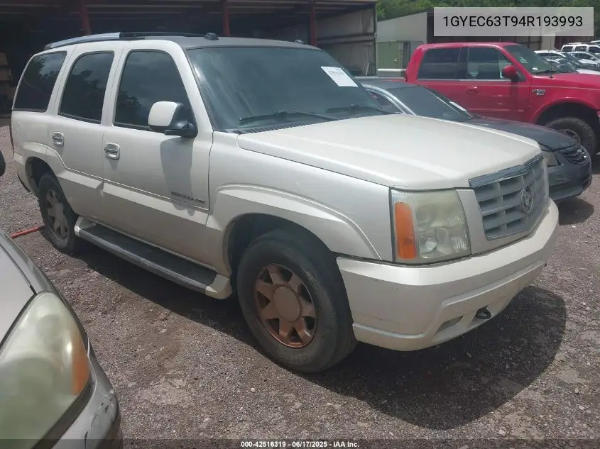 2004 Cadillac Escalade Standard VIN: 1GYEC63T94R193993 Lot: 42516319