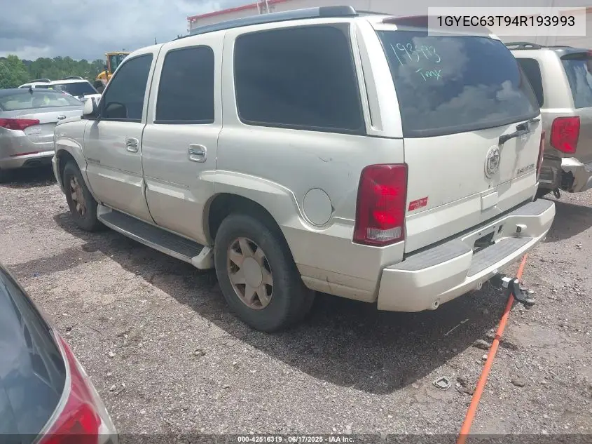 2004 Cadillac Escalade Standard VIN: 1GYEC63T94R193993 Lot: 42516319