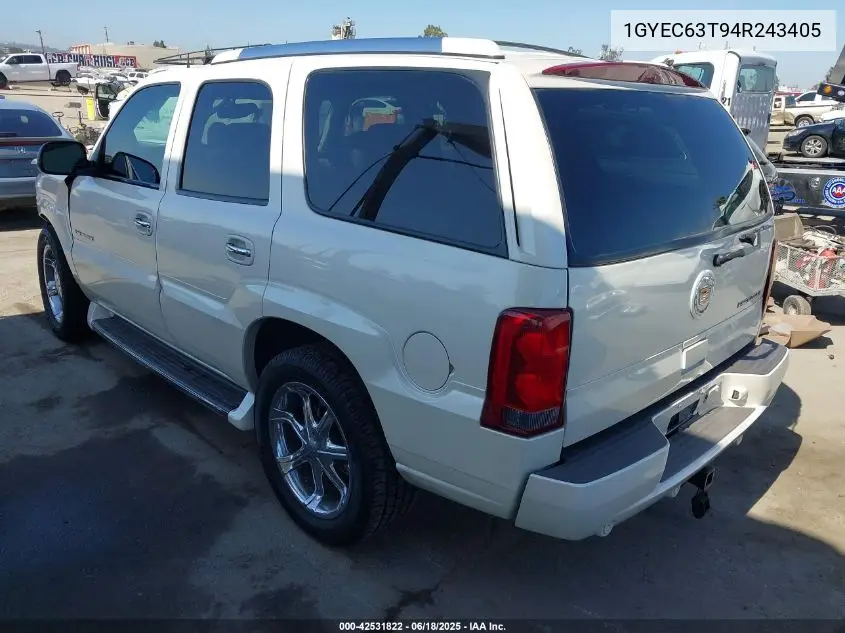 2004 Cadillac Escalade Standard VIN: 1GYEC63T94R243405 Lot: 42531822