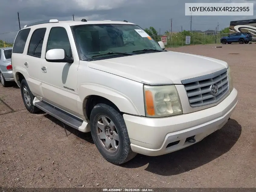 2004 Cadillac Escalade Standard VIN: 1GYEK63NX4R222955 Lot: 42588967