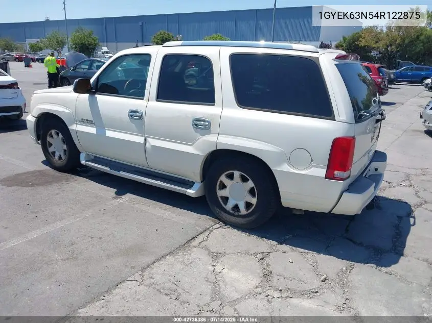 2004 Cadillac Escalade Standard VIN: 1GYEK63N54R122875 Lot: 42736386