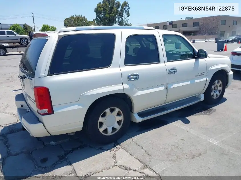 2004 Cadillac Escalade Standard VIN: 1GYEK63N54R122875 Lot: 42736386