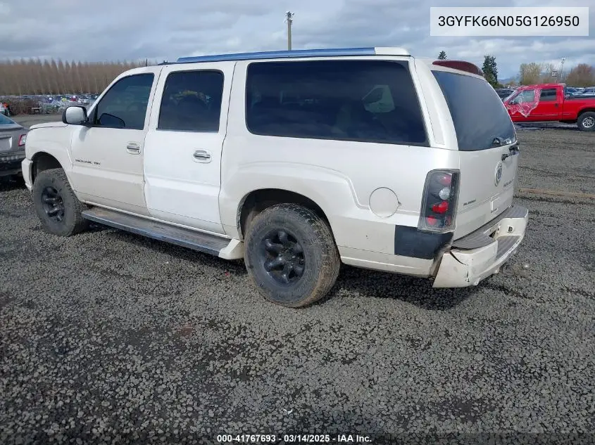 2005 Cadillac Escalade Esv Platinum Edition VIN: 3GYFK66N05G126950 Lot: 41767693