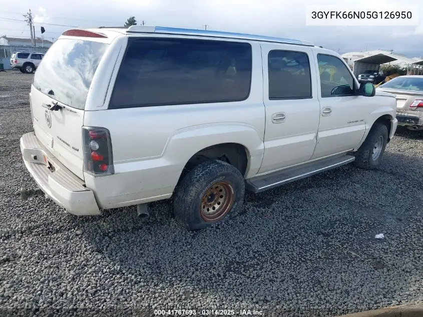 2005 Cadillac Escalade Esv Platinum Edition VIN: 3GYFK66N05G126950 Lot: 41767693