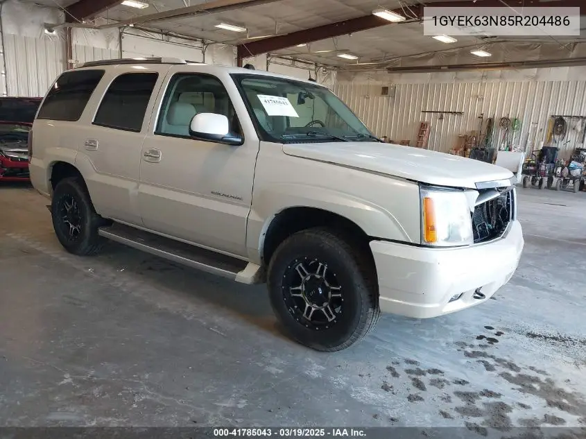 2005 Cadillac Escalade Standard VIN: 1GYEK63N85R204486 Lot: 41785043