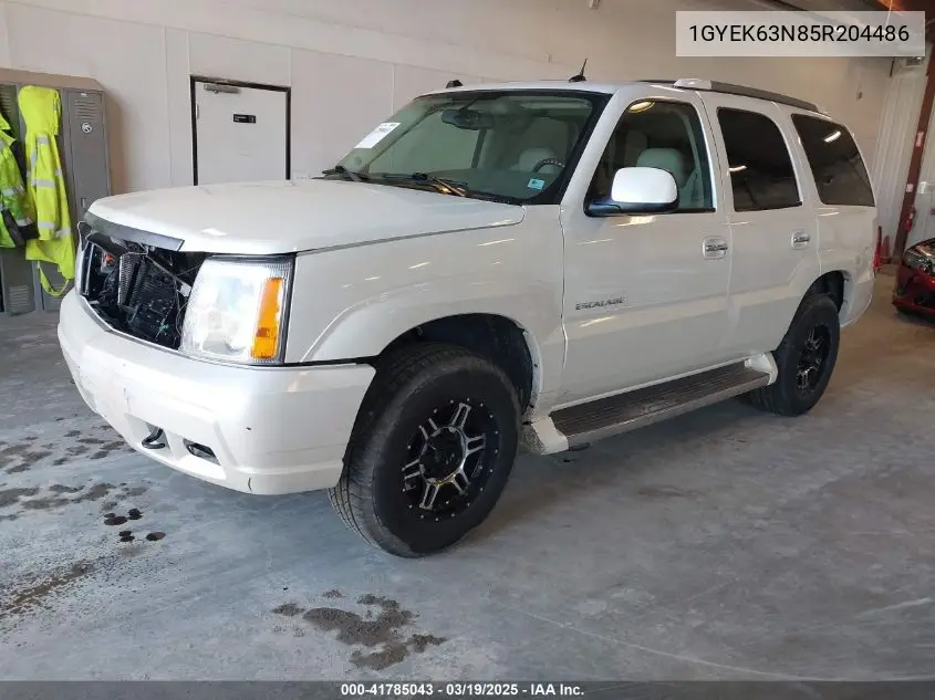 2005 Cadillac Escalade Standard VIN: 1GYEK63N85R204486 Lot: 41785043