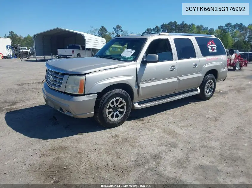 2005 Cadillac Escalade Esv Standard VIN: 3GYFK66N25G176992 Lot: 42059144