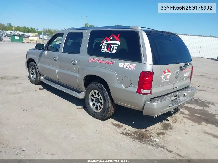 2005 Cadillac Escalade Esv Standard VIN: 3GYFK66N25G176992 Lot: 42059144