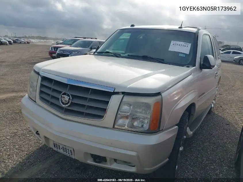 2005 Cadillac Escalade Standard VIN: 1GYEK63N05R173962 Lot: 42543163