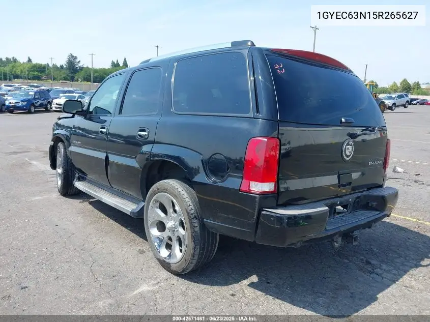 2005 Cadillac Escalade Standard VIN: 1GYEC63N15R265627 Lot: 42571461
